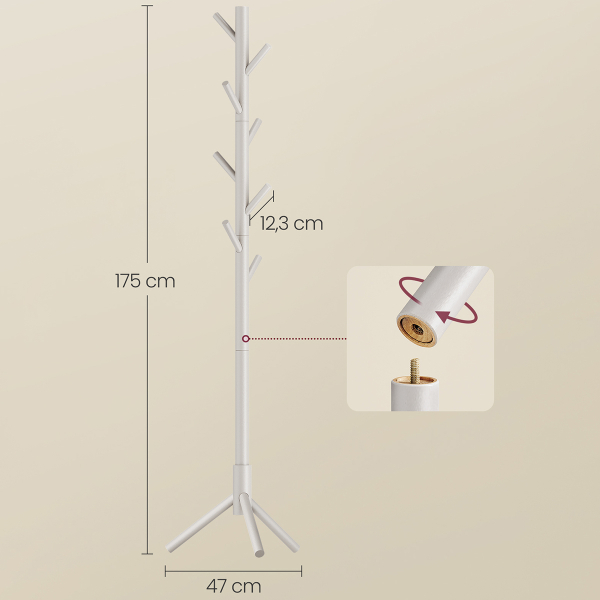 Καλόγερος Ρούχων (47x47x175) Vasagle RCR004K01