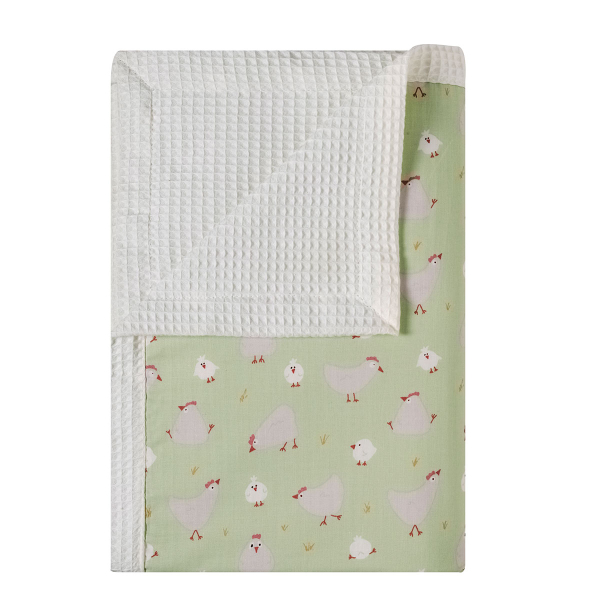 Κουβέρτα Πικέ Κούνιας (100x150) 2 Όψεων Kentia Stylish Kota