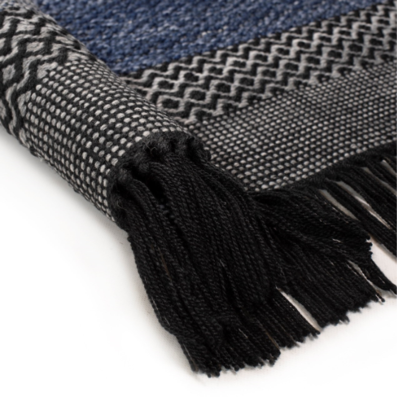 Χαλί All Season (170X240) Βιοκαρπέτ Barito Bar-01 Blue Black Home Χαλιά Σαλονιού Spitishop