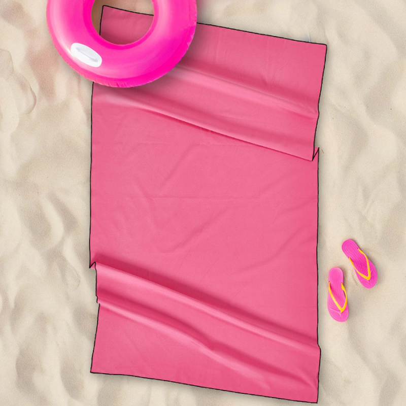 Πετσέτα Θαλάσσης Microfiber (90x160) Whitegg Pink S0102-1