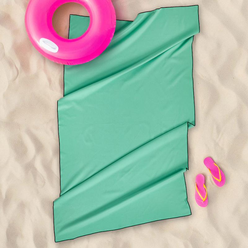 Πετσέτα Θαλάσσης Microfiber (90x160) Whitegg Green S0102-4