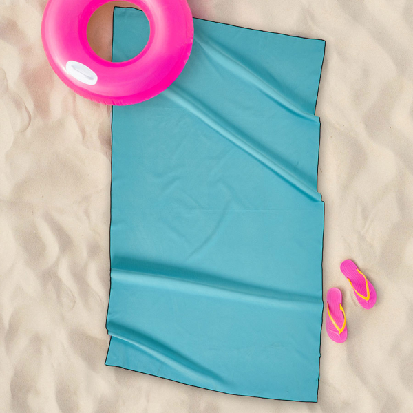 Πετσέτα Θαλάσσης Microfiber (90x160) Whitegg Turquoise S0102-5