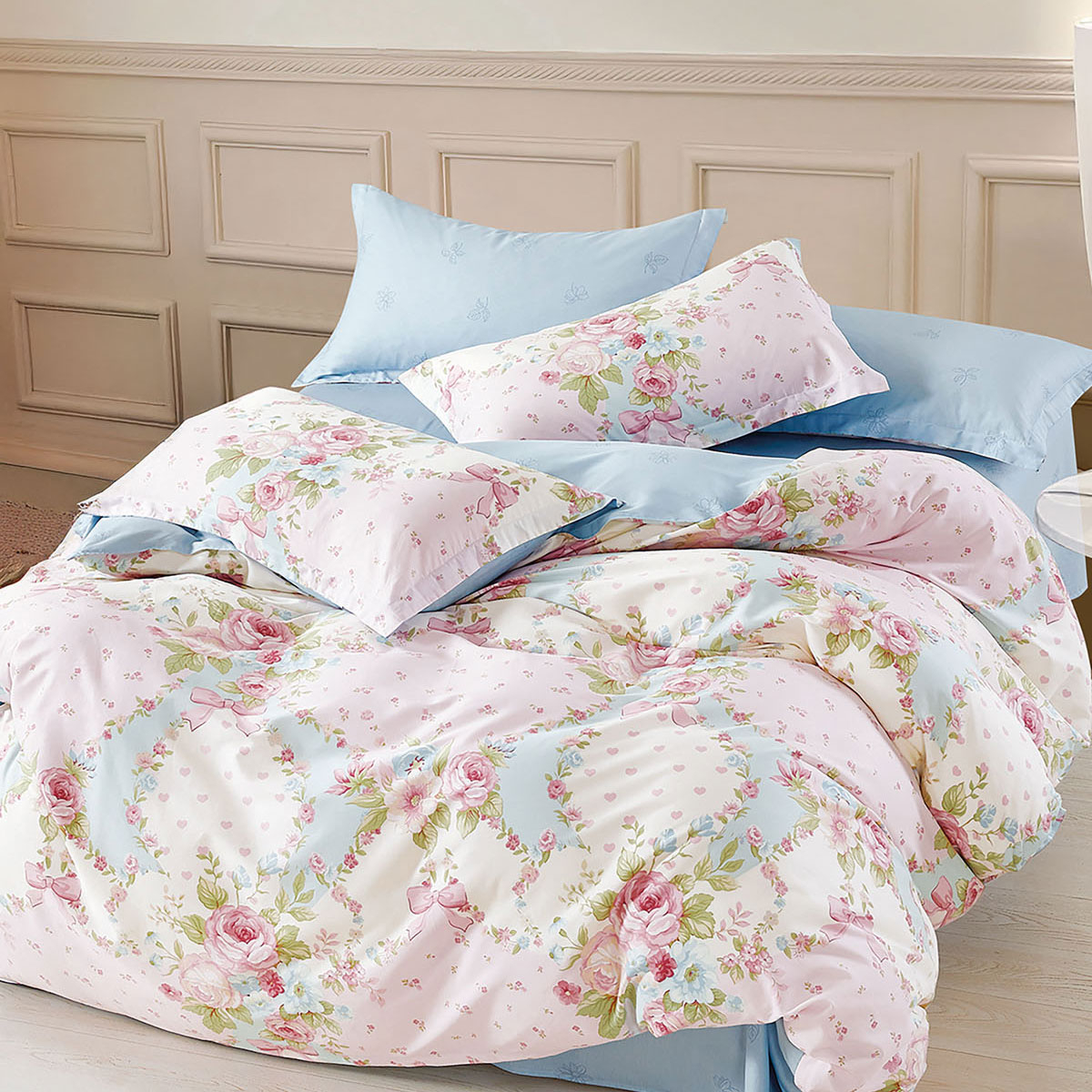 Rythmos Home Πάπλωμα Υπέρδιπλο (Σετ 220x240) 2 Όψεων Rythmos Spirit Indila