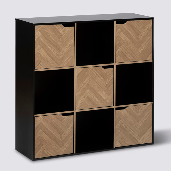 Βιβλιοθήκη Δαπέδου Με 5 Ντουλάπια (100.5x32x100.5) F-V Chevron 193653