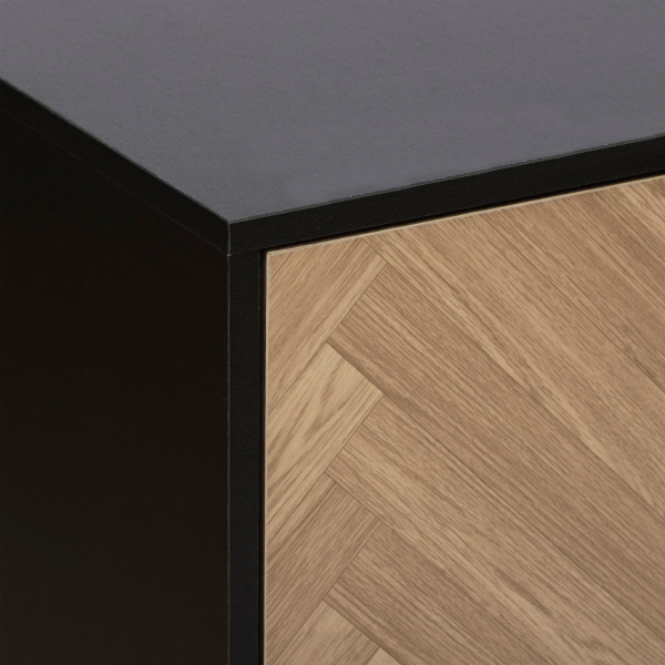 Βιβλιοθήκη Δαπέδου Με 5 Ντουλάπια (100.5x32x100.5) F-V Chevron 193653