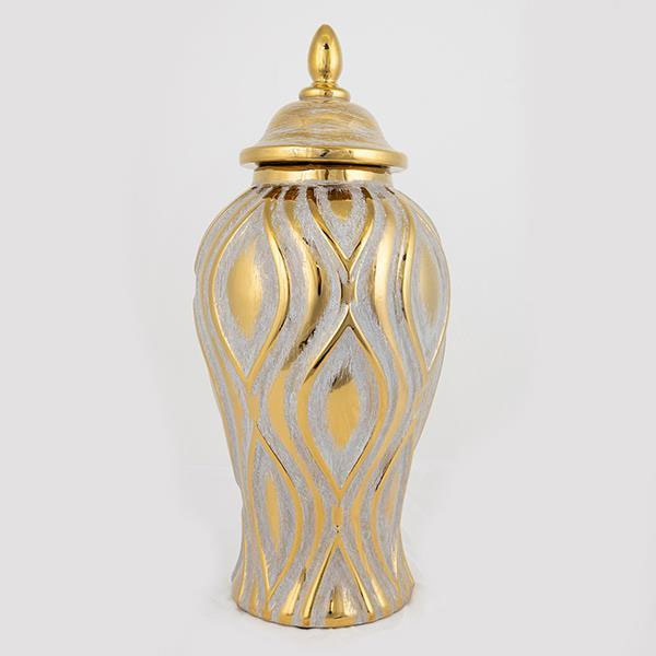 Διακοσμητικό Βάζο Με Καπάκι (Φ18.8x42.6) Estheti 752-20016