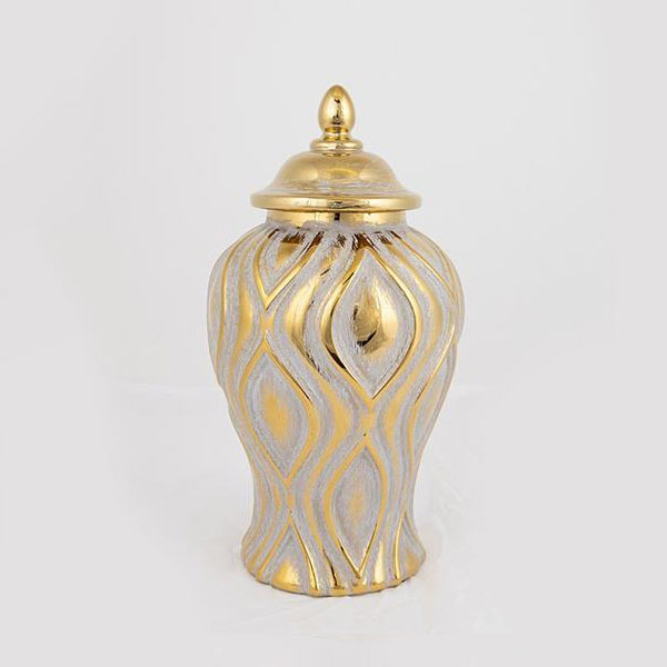 Διακοσμητικό Βάζο Με Καπάκι (Φ16.2x30.6) Estheti 752-20018