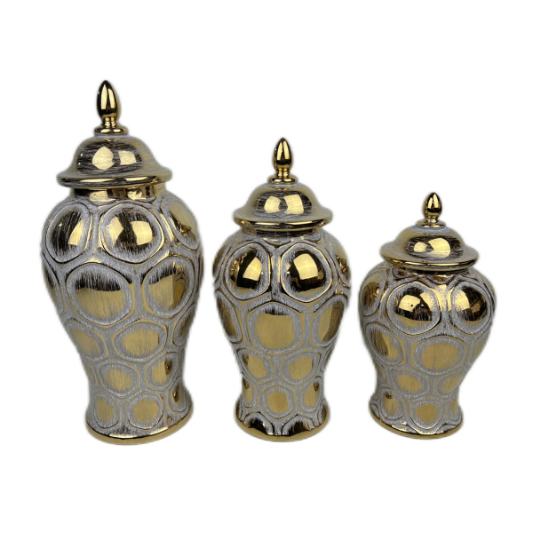 Διακοσμητικό Βάζο Με Καπάκι (Φ15x27.6) Estheti 752-20020