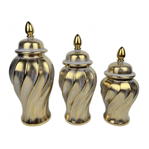 Διακοσμητικό Βάζο Με Καπάκι (Φ14.8x30) Estheti 752-20036