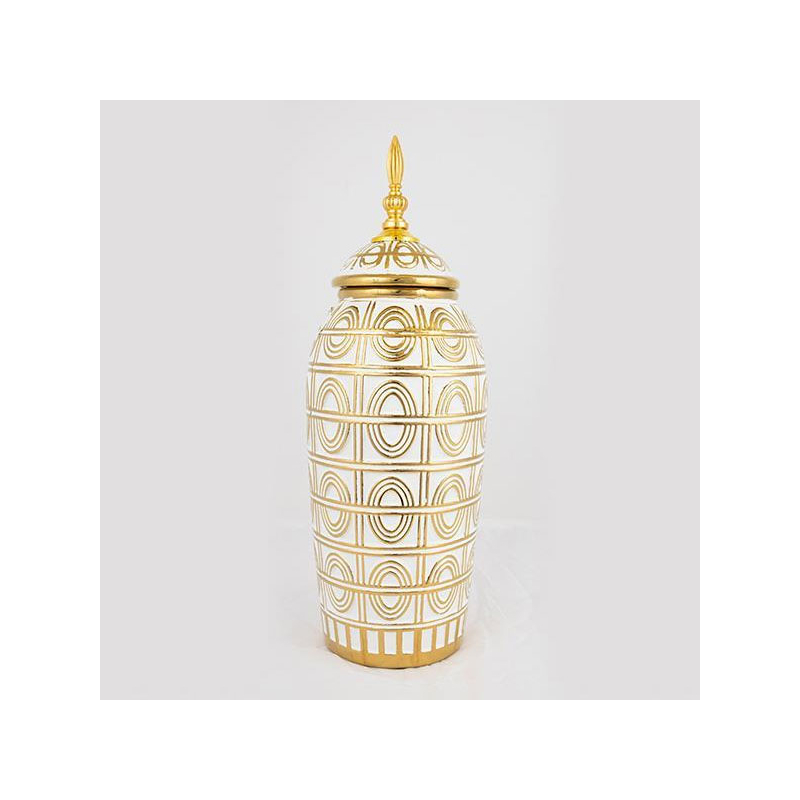 Διακοσμητικό Βάζο Με Καπάκι (Φ15x42.5) Estheti 752-20037