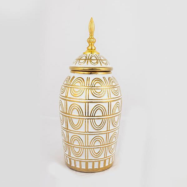 Estheti Διακοσμητικό Βάζο Με Καπάκι (Φ15x35.2) Estheti 752-20038