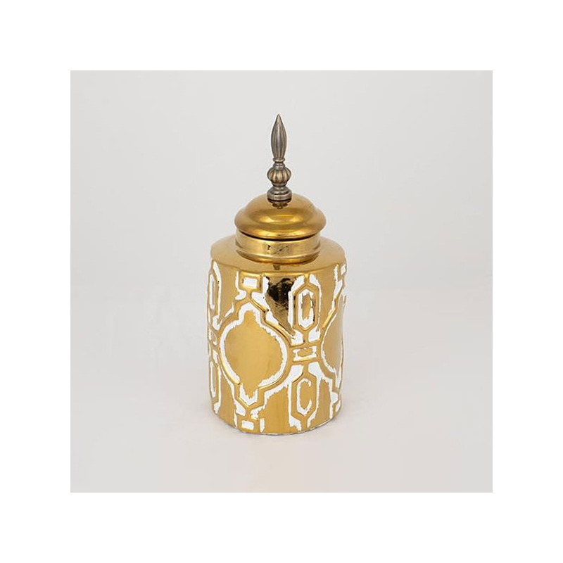 Διακοσμητικό Βάζο Με Καπάκι (Φ12.5x28) Estheti 752-20077