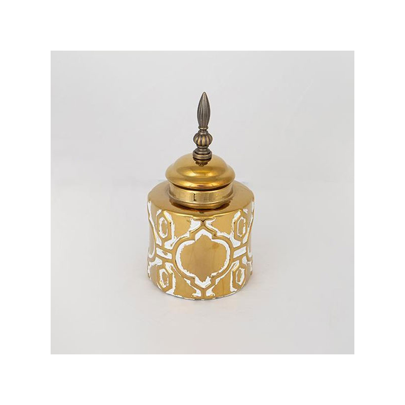 Διακοσμητικό Βάζο Με Καπάκι (Φ13x24) Estheti 752-20078