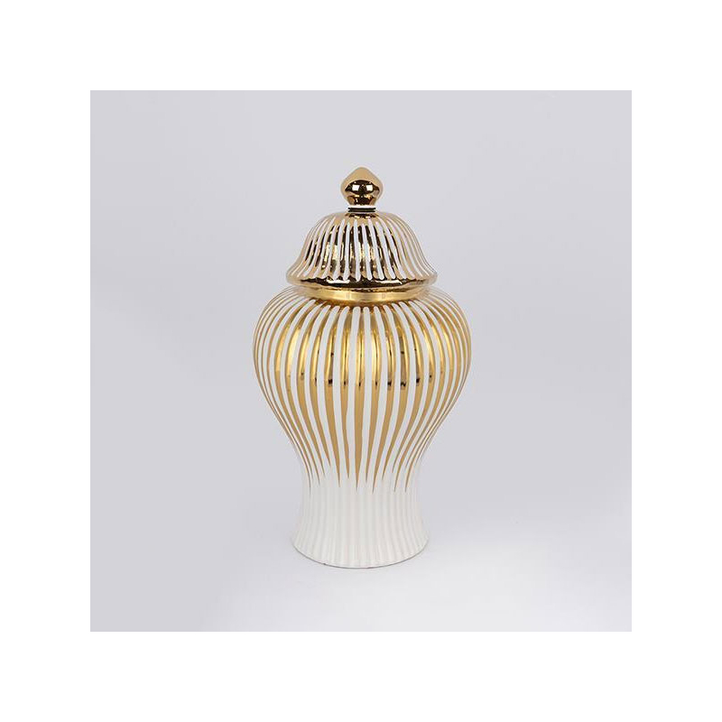 Διακοσμητικό Βάζο Με Καπάκι (Φ15.5x29.5) Estheti 752-20082