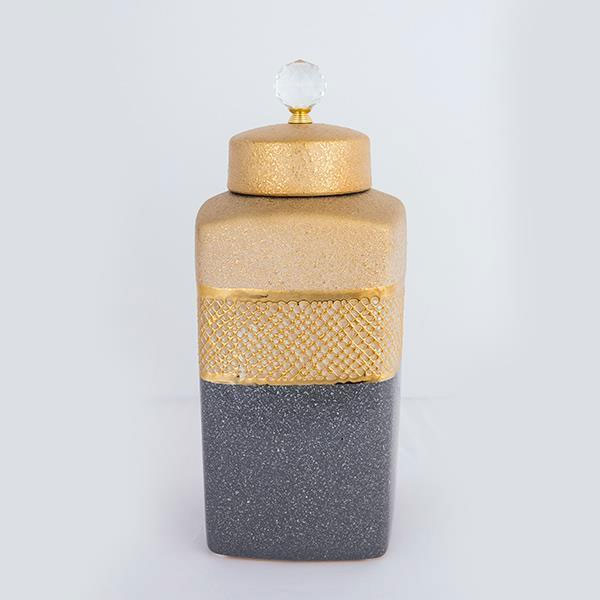 Διακοσμητικό Βάζο Με Καπάκι (16.5x16.5x36) Estheti 752-20331