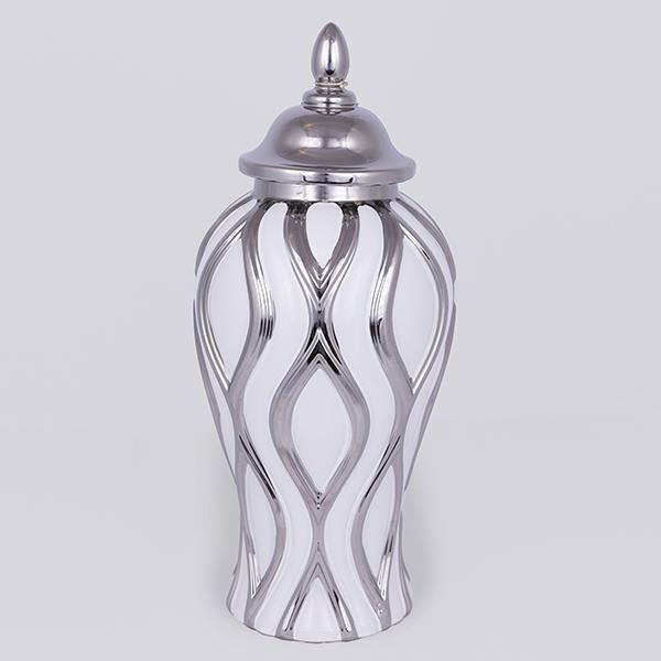 Διακοσμητικό Βάζο Με Καπάκι (Φ18.8x42.6) Estheti 752-20346