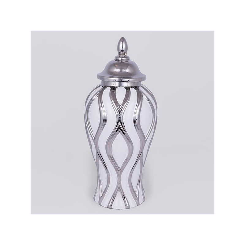 Διακοσμητικό Βάζο Με Καπάκι (Φ18.8x42.6) Estheti 752-20346