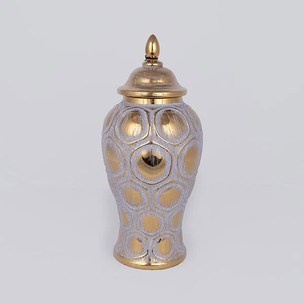 Διακοσμητικό Βάζο Με Καπάκι (Φ17.7x40) Estheti 752-20349