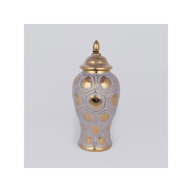 Διακοσμητικό Βάζο Με Καπάκι (Φ17.7x40) Estheti 752-20349