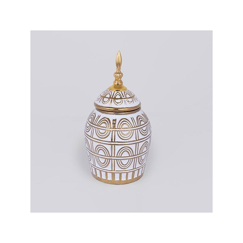 Διακοσμητικό Βάζο Με Καπάκι (Φ15x28) Estheti 752-20351