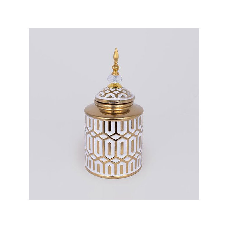 Διακοσμητικό Βάζο Με Καπάκι (Φ16.9x33.7) Estheti 752-20360