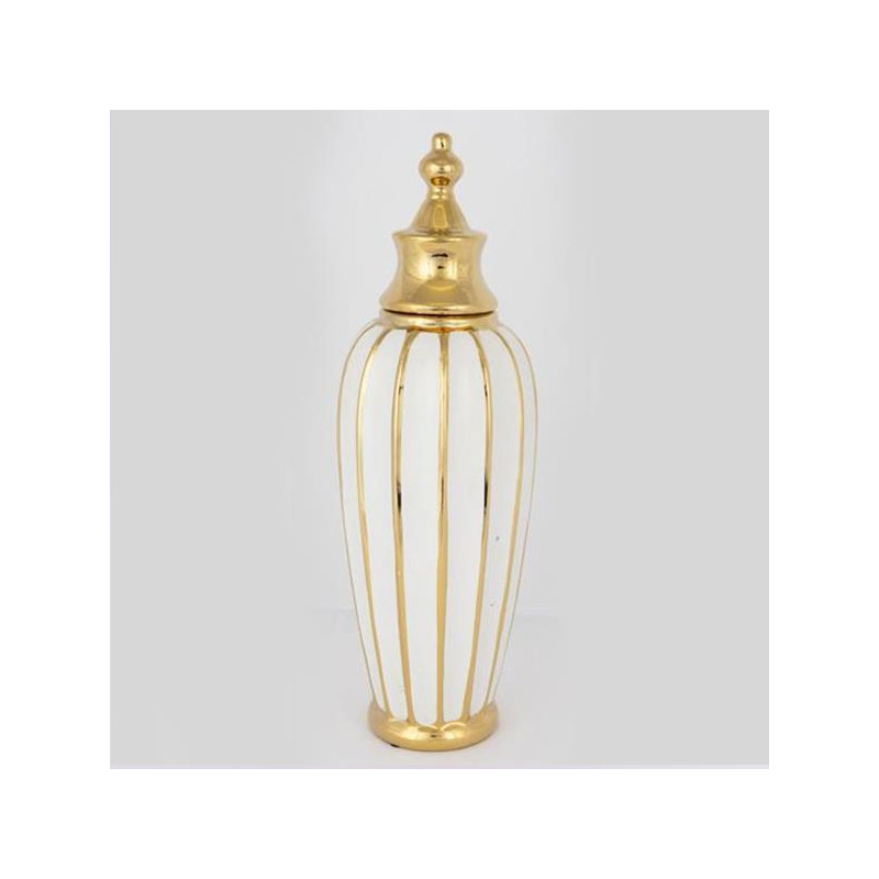 Διακοσμητικό Βάζο Με Καπάκι (Φ15x49) Estheti 752-20195