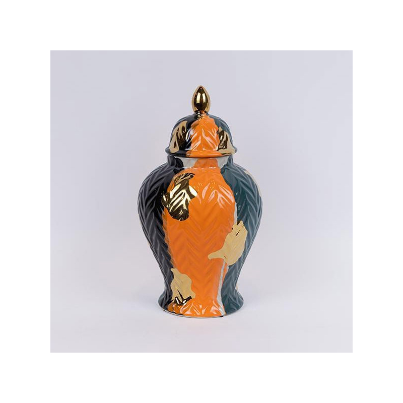 Διακοσμητικό Βάζο Με Καπάκι (Φ20.5x36) Estheti 752-20425