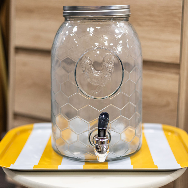 Βάζο Γυάλινο Με Βρυσάκι 6.5lt Mod 3273