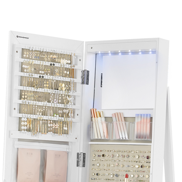 Καθρέφτης Δαπέδου Περιστρεφόμενος/Κοσμηματοθήκη (37x9.5x162.5) Songmics JJC007W02V1