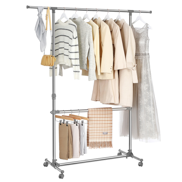 Κρεμάστρα Δαπέδου Επεκτεινόμενη 113/180εκ. Τροχήλατη Songmics LLR401