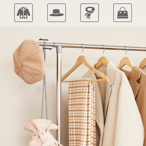 Κρεμάστρα Δαπέδου Επεκτεινόμενη 113/180εκ. Τροχήλατη Songmics LLR401