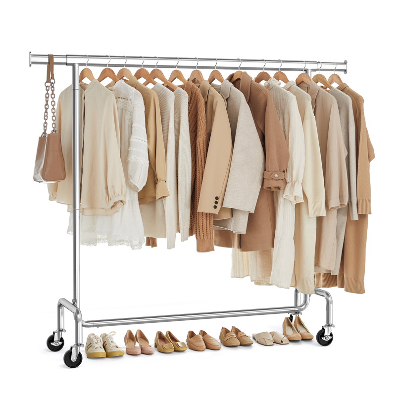 Κρεμάστρα Δαπέδου Επεκτεινόμενη 160εκ. Τροχήλατη Songmics HSR11SV2