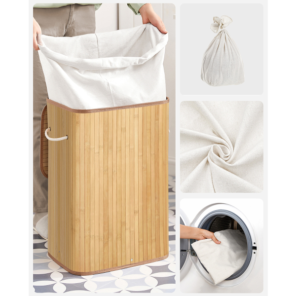 Καλάθι Απλύτων 72Lit (40x30x61) Songmics LCB10YV1