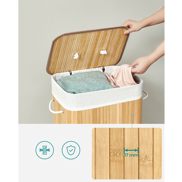 Καλάθι Απλύτων 72Lit (40x30x61) Songmics LCB10YV1