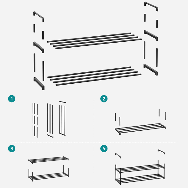 Παπουτσοθήκη 8 Θέσεων (92x30x34) Songmics LSA12BKV2