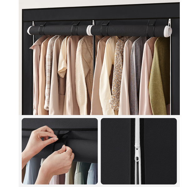 Υφασμάτινη Ντουλάπα (140x43x174) Songmics RYG02BK