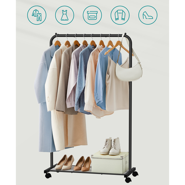 Κρεμάστρα Δαπέδου 158εκ. Τροχήλατη Songmics HSR25BKV1