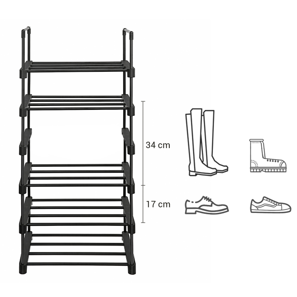 Παπουτσοθήκη 12 Θέσεων (45x30x106) Songmics LSA23BK