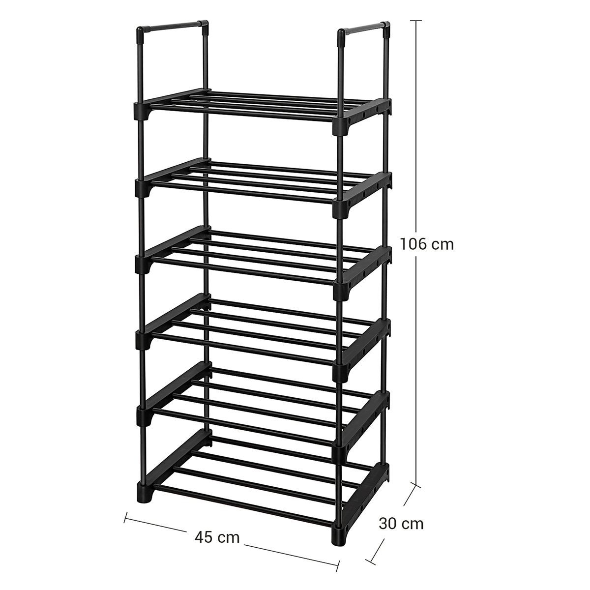 Παπουτσοθήκη 12 Θέσεων (45X30X106) Songmics Lsa23Bk Home Έπιπλα Παπουτσοθήκες Spitishop