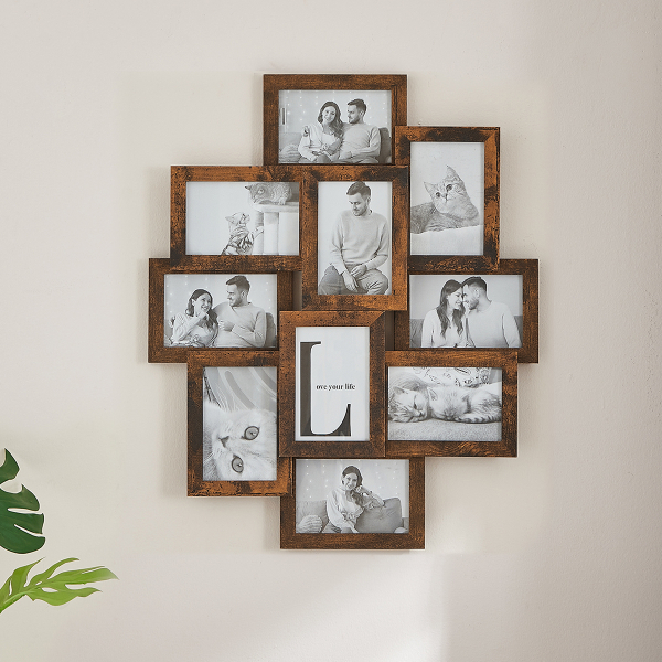 Κορνίζα Τοίχου 10 Θέσεων (49.3x2x60) Songmics RPF020X01