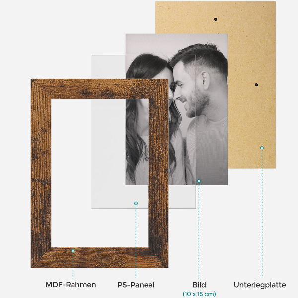 Κορνίζα Τοίχου 10 Θέσεων (49.3x2x60) Songmics RPF020X01