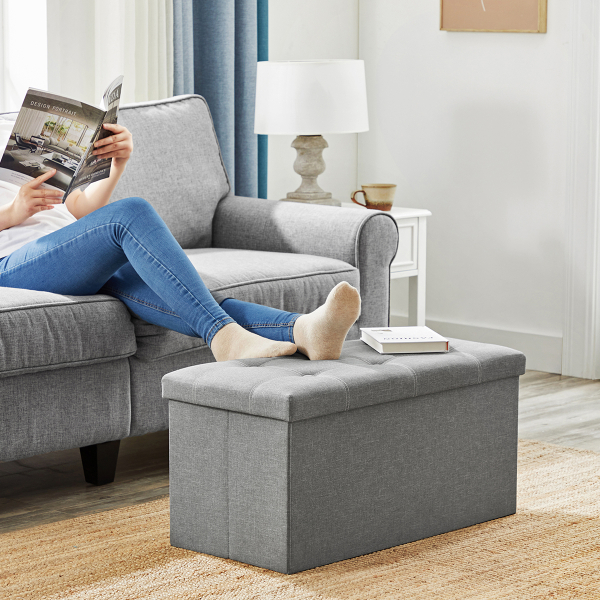 Ταμπουρέ Με Αποθηκευτικό Χώρο (76x38x38) Songmics LSF001G02