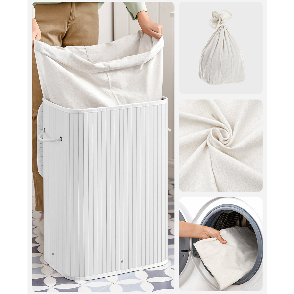 Καλάθι Απλύτων 72Lit (40x30x61) Songmics LCB010W01V1