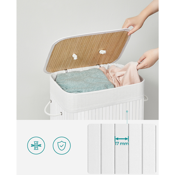 Καλάθι Απλύτων 72Lit (40x30x61) Songmics LCB010W01V1