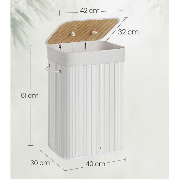 Καλάθι Απλύτων 72Lit (40x30x61) Songmics LCB010W01V1