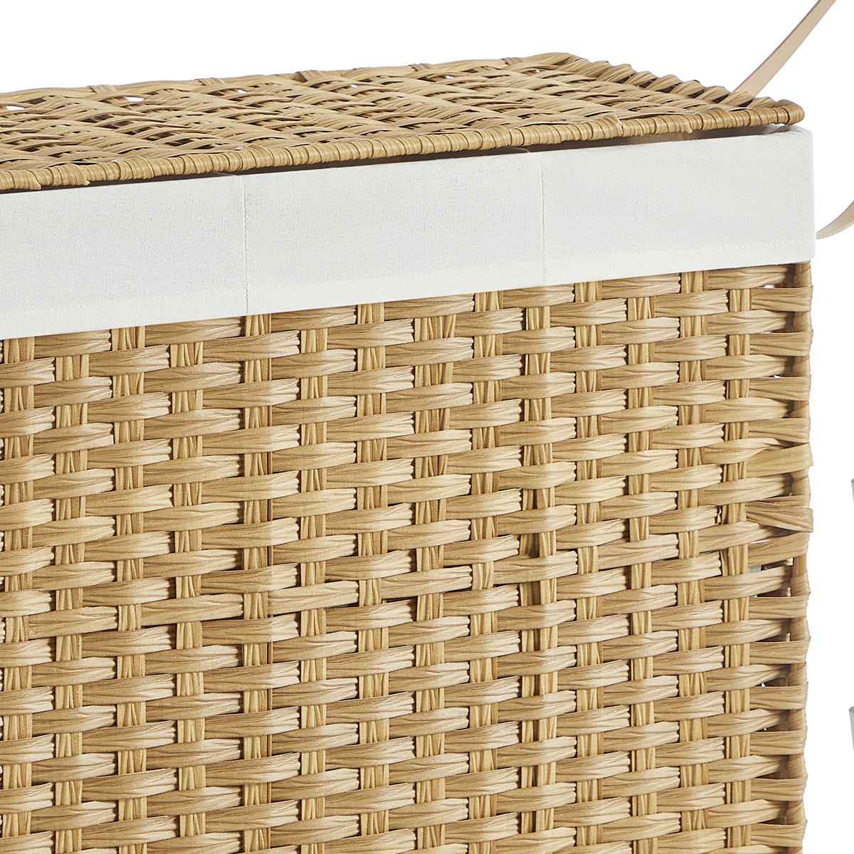 Καλάθι Απλύτων 3 Θέσεων με Ροδάκια (66X33X66) Songmics Lcb363N01 Home Μπάνιο Καλάθια Spitishop