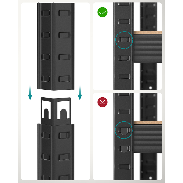 Μεταλλική Ραφιέρα Δαπέδου 5 Θέσεων (120x60x200) Songmics GLR060B01