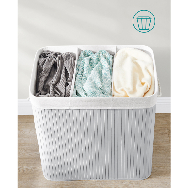 Καλάθι Απλύτων 3 Θέσεων 150Lit (60x40x61) Songmics LCB091G01V1