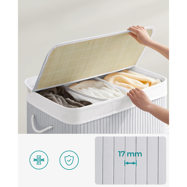 Καλάθι Απλύτων 3 Θέσεων 150Lit (60x40x61) Songmics LCB091G01V1