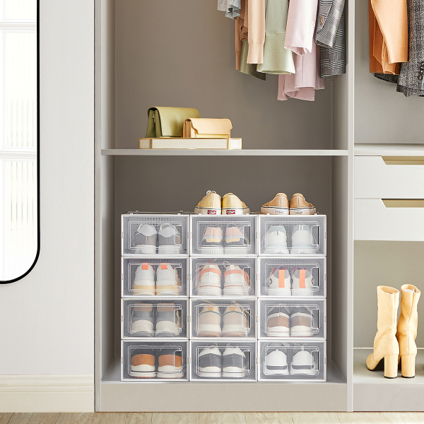 Κουτιά Αποθήκευσης - Παπουτσοθήκη 12τμχ Songmics LSP12SWT